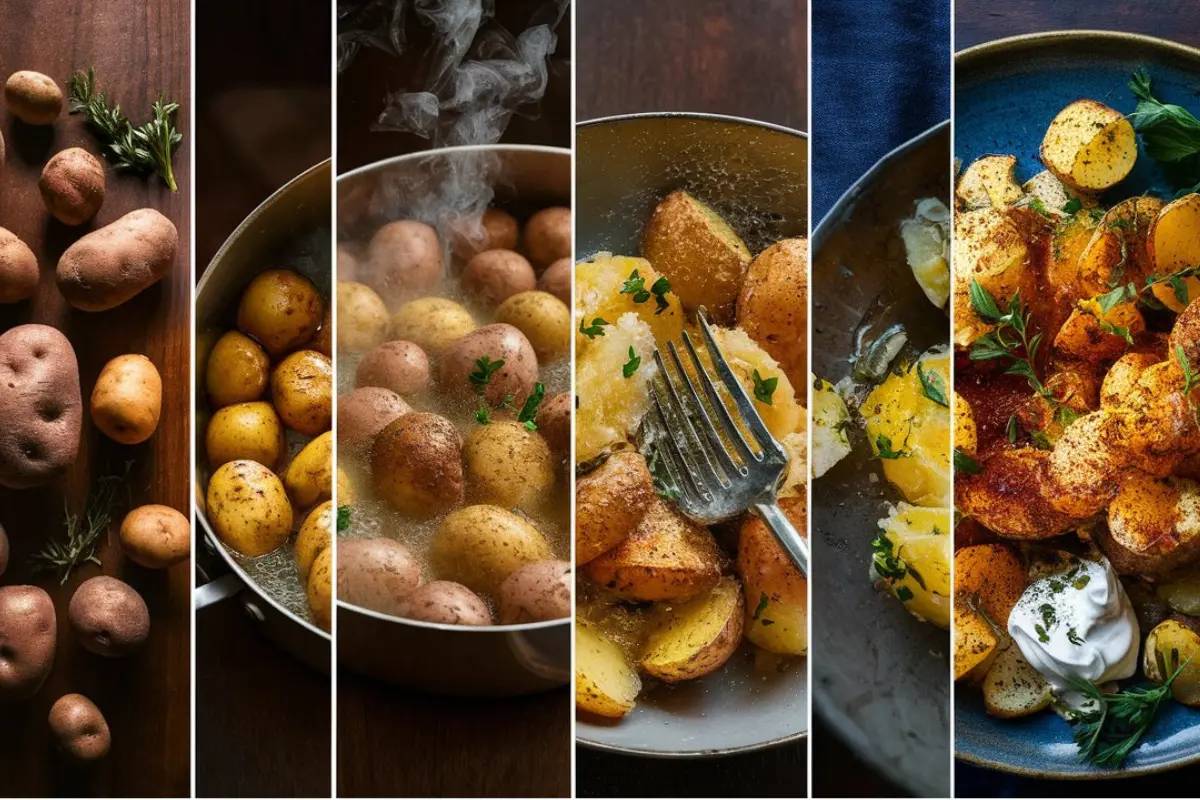 making smashed potatoes