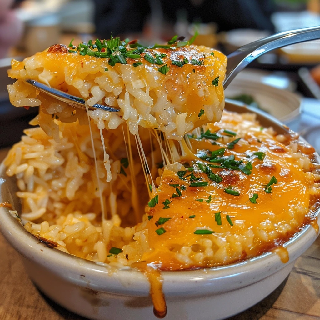 magnificent recipe of cheesy rice  