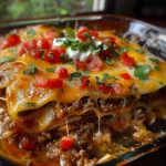 delicious Taco Lasagna with lot of filling