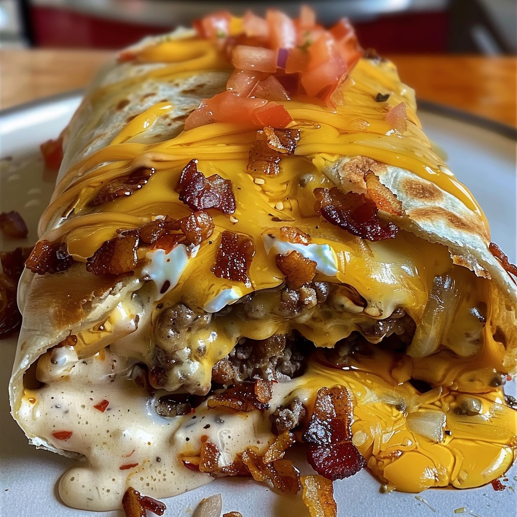 bacon cheeseburger wrap,