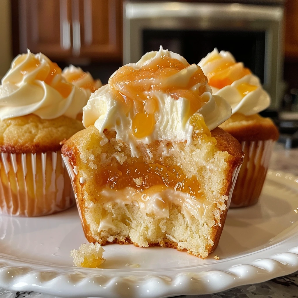 Peach and honey cheese Cream Cupcakes – 