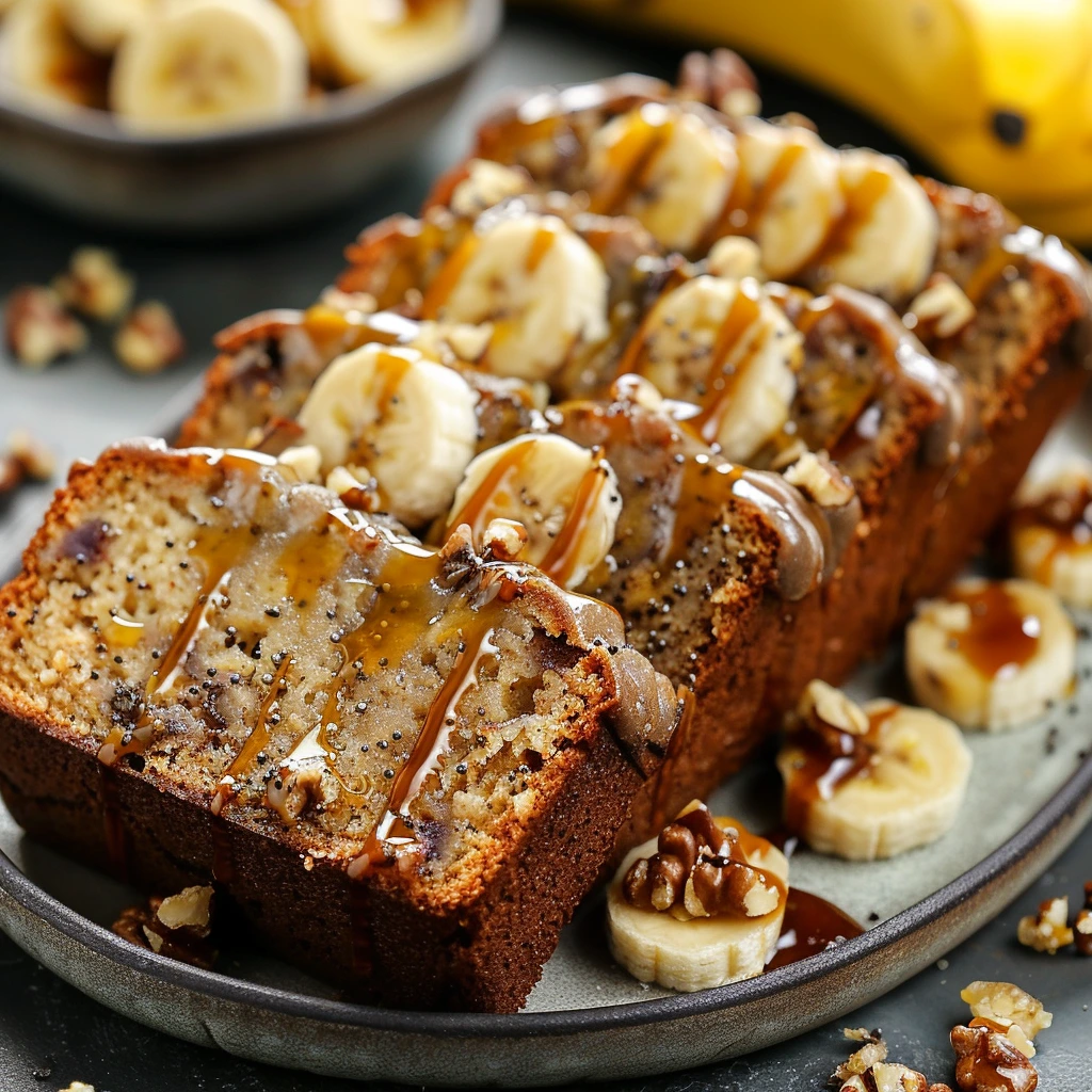 Banana bread ingredients  recipe making 
